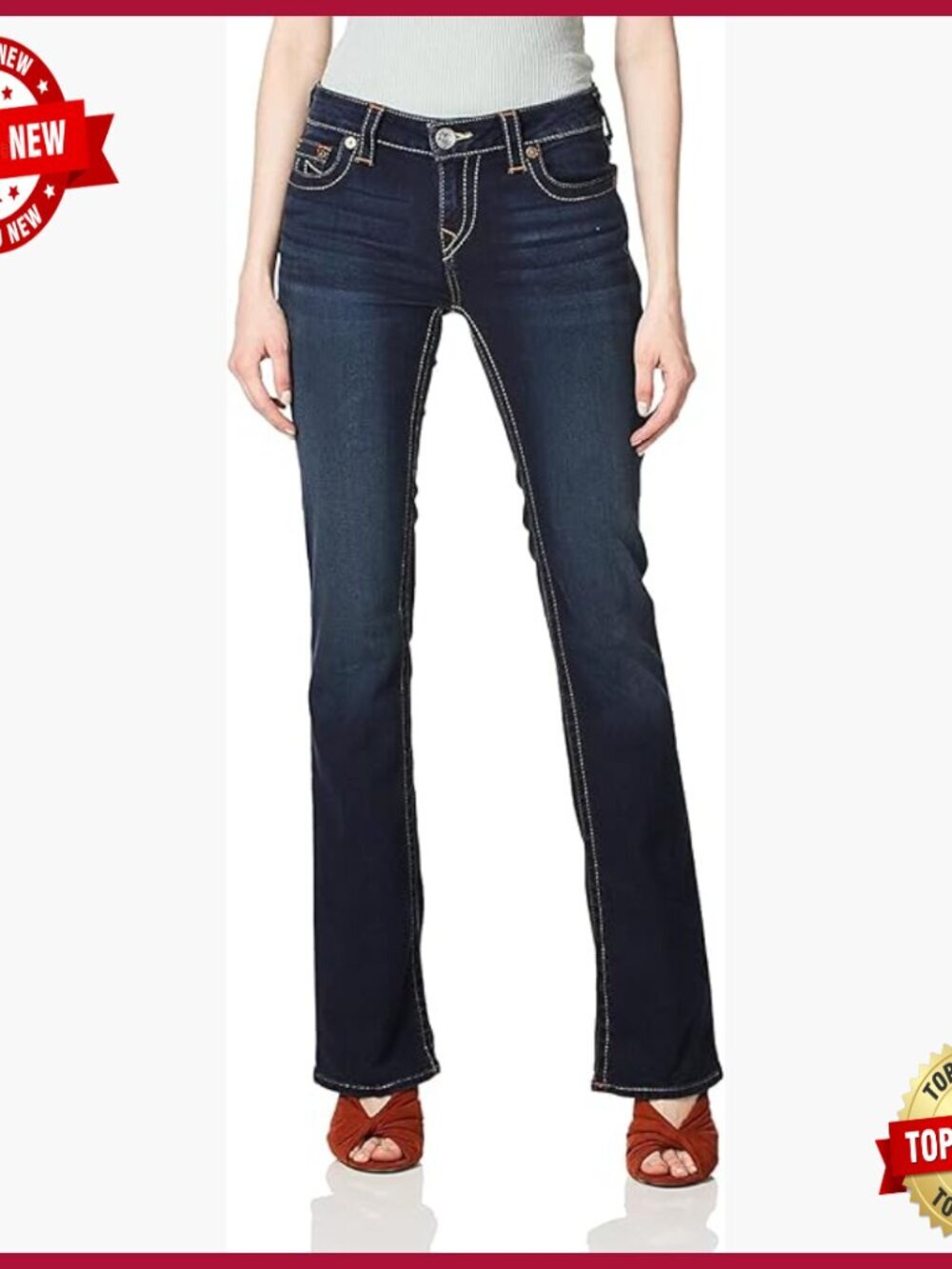 Premium Stretch Denim Mid Rise Bootcut Jeans - Women's True-to-Size Fit